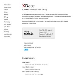 XDate - A Modern JavaScript Date Library