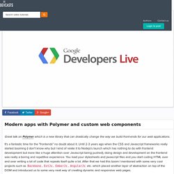 Modern apps with Polymer and custom web components
