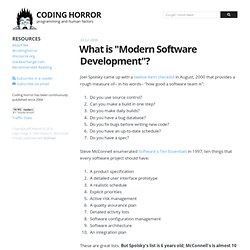 What is "Modern Software Development"?