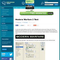 Modern Warfare 2 Text