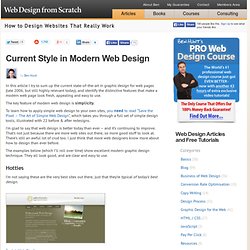 Current style in web design
