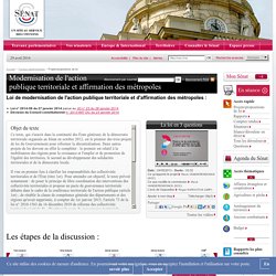 Dossier "Loi MAPAM" sur le site du Sénat