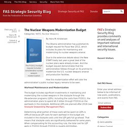 The Nuclear Weapons Modernization Budget » FAS Strategic Security Blog