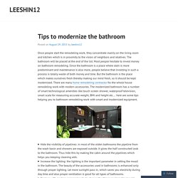 Tips to modernize the bathroom