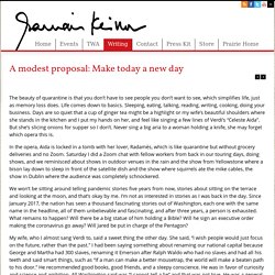 A modest proposal: Make today a new day - Garrison Keillor