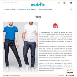 La marque 1083 sur modetic.com - Toute la mode éthique pour les femmes, hommes et enfants - MODETIC - Vêtements en coton bio & mode équitable