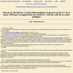 decret du 30 juin 1998 decret du 30 juin 1998
