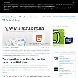 Tema Wordpress modificabile via front-end: WP Paintbrush theme