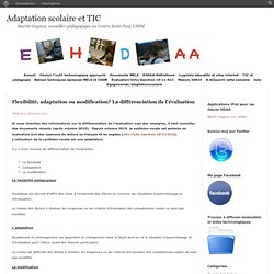 Flexibilité, adaptation ou modification? La différenciation de l'évaluation