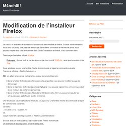 Modification de l’installeur Firefox « M4nch0t!