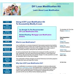 DIY Loan Modification Kit - Learn To Do Loan Modification Yourself