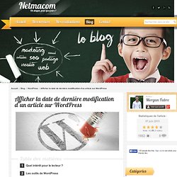 Afficher la date de dernière modification d’un article sur WordPress