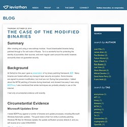 The Case of the Modified Binaries.