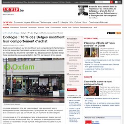 Ecologie : 70 % des Belges modifient leur comportement d'achat