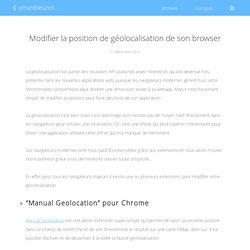 BLEUZEN - Modifier la position de géolocalisation de son browser