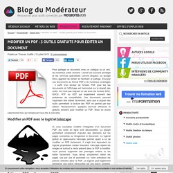 Modifier un PDF : 3 outils gratuits pour éditer un document