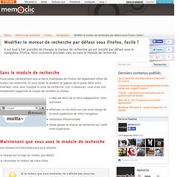 Comment modifier le moteur de recherche par défaut de la barre d