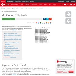 Modifier son fichier hosts