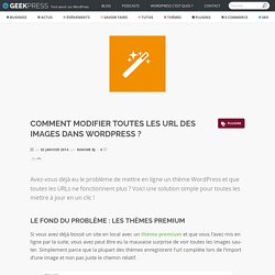 Comment modifier toutes les URL des images dans WordPress ? - GeekPress