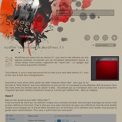 Modifier l’admin bar de WordPress 3.1 [update]