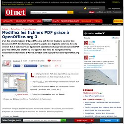 Modifiez les fichiers PDF grâce à OpenOffice.org 3