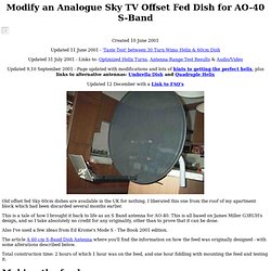 Modify an Anologue Sky TV Dish for AO