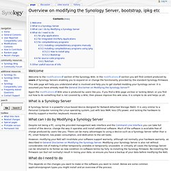 Overview on modifying the Synology Server, bootstrap, ipkg etc