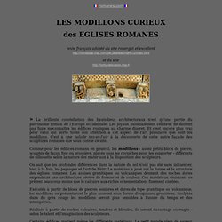 LES MODILLONS CURIEUX des EGLISES ROMANES