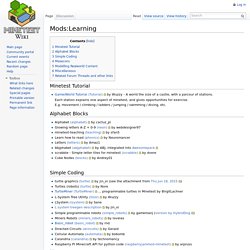 Mods:Learning - Minetest Wiki