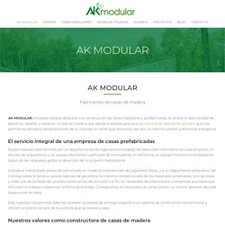 AK MODULAR – Fabricante casas de madera