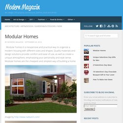 Modular Homes - Modern Magazin