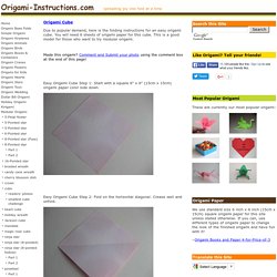 Easy Modular Origami Cube Folding Instructions - How to fold an Easy Modular Origami Cube - Modular Origami