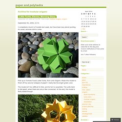 modular origami « paper and polyhedra