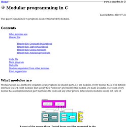 Modular programming in C
