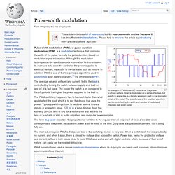 Pulse-width modulation