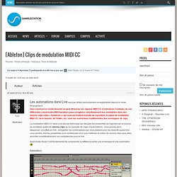 [Ableton] Clips de modulation MIDI CC - Samplestation