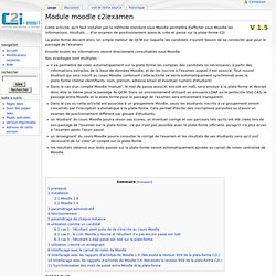 Module moodle c2iexamen - Wikipfc2i