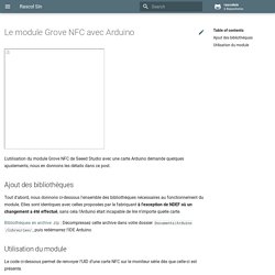 Le module Grove NFC avec Arduino - Rascol Sin