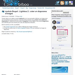 module Drupal : Lightbox 2 : créer un diaporama d'images