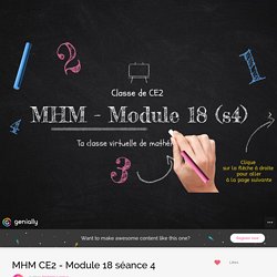 MHM CE2 - Module 18 séance 4 by Noëmie Leroux on Genially