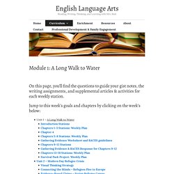 Module 1: A Long Walk to Water – English Language Arts