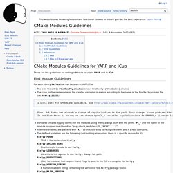 CMake Modules Guidelines - Wiki for iCub and Friends