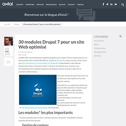 30 modules Drupal 7 pour un site Web optimisé