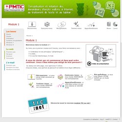Module 1:les bases le mail le web - PMTIC