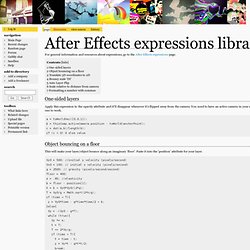 After Effects expressions library