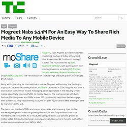 Mogreet Nabs $4.1M For An Easy Way To Share Rich Media To Any Mobile Device