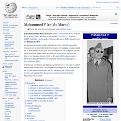 Sidi Mohammed ben Youssef, Mohammed V 1909-1961