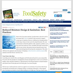 FOOD SAFETY MAGAZINE - AVRIL 2019 - Reduced Moisture Design & Sanitation: Best Practices
