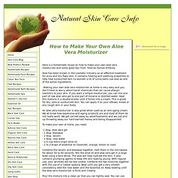 aloe Vera Moisturizer