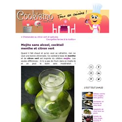 Mojito sans alcool, cocktail menthe et citron vert